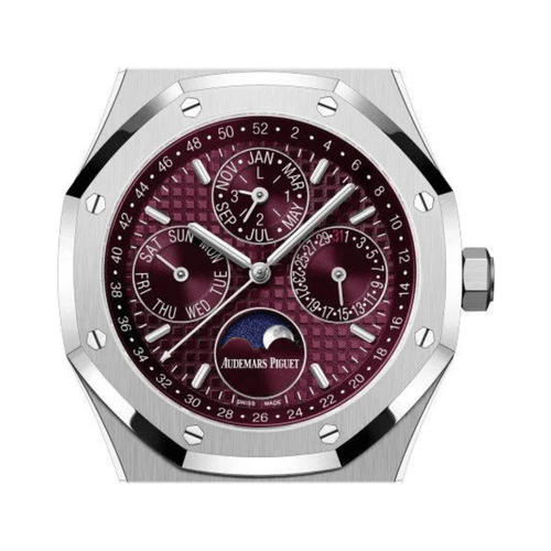 Audemars Piguet Royal Oak Silver Red Dial Watch – Silver & Red & Dial
