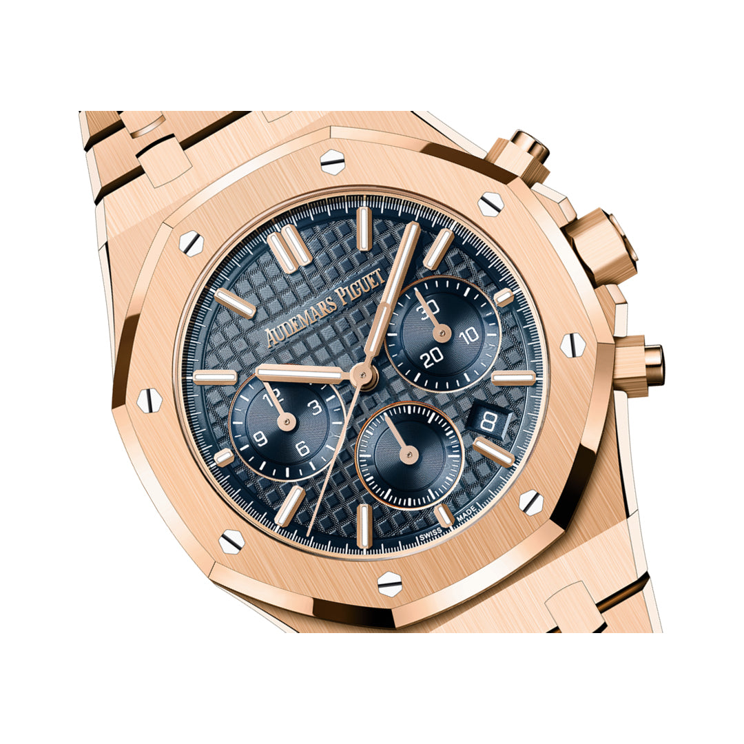 Audemars Piguet Royal Oak Rose Gold Blue Dial 267150or 1356or 01 Watch