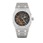 Audemars Piguet Royal Oak Skeleton Silver Black Dial Watch – Black & Silver & Skeleton