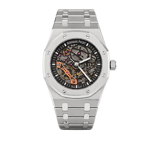 Audemars Piguet Royal Oak Skeleton Silver Black Dial Watch – Black & Silver & Skeleton