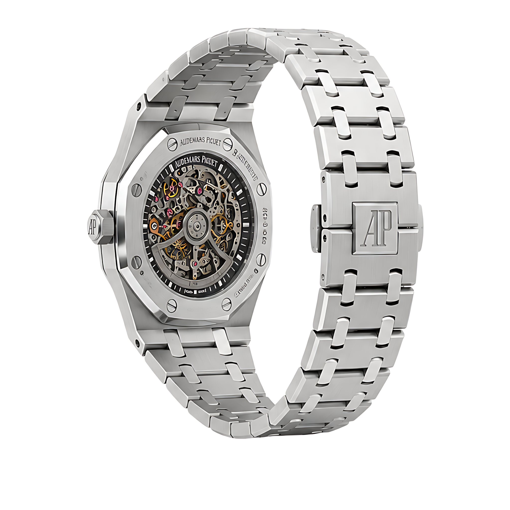 Audemars Piguet Royal Oak Skeleton Silver Black Dial Watch – Black & Silver & Skeleton