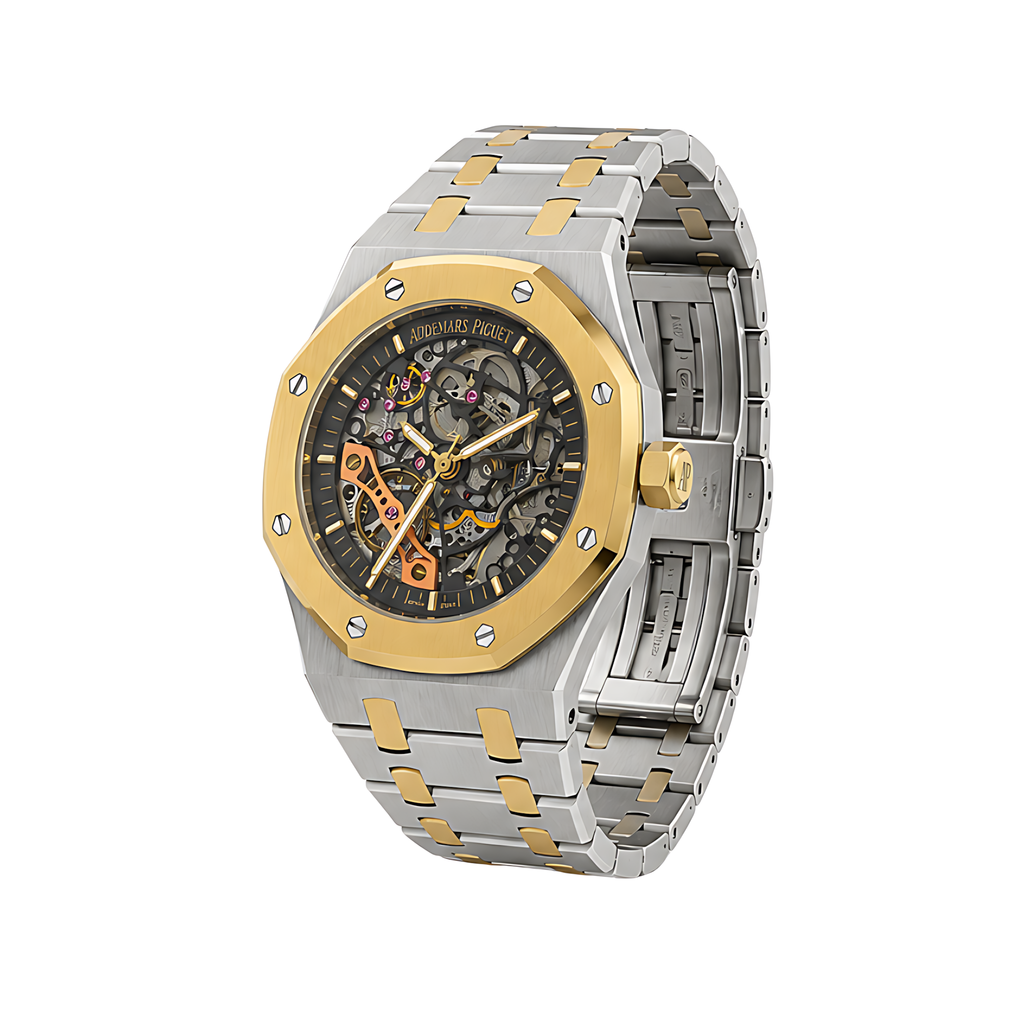 Audemars Piguet Royal Oak Skeleton Two Tone Black Watch – Black & Two Tone & Skeleton