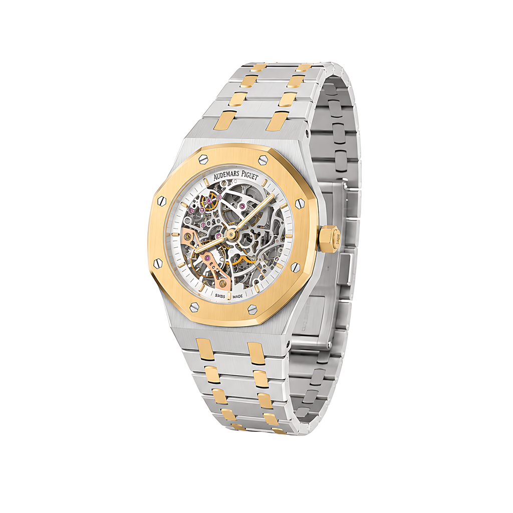 Audemars Piguet Royal Oak Skeleton Two Tone White Watch – White & Two Tone & Skeleton