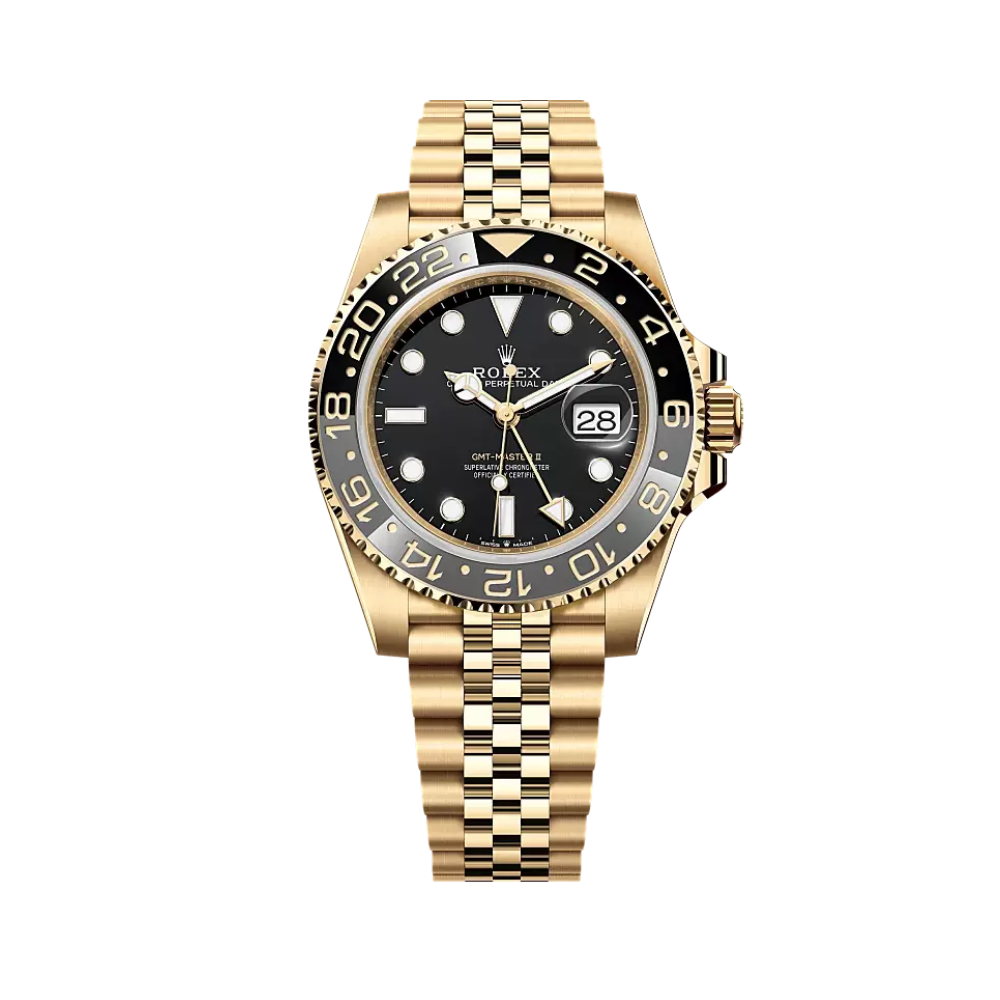 Rolex GMT-Master II Yellow Gold Black Dial Watch – Black & Gold & Yellow