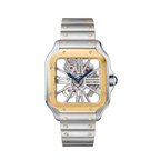 Cartier Santos Skeleton Two-Tone Steel & Yellow Gold Watch