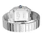 Cartier Santos de Automatic White Dial Silver Watch – White & Silver & Dial