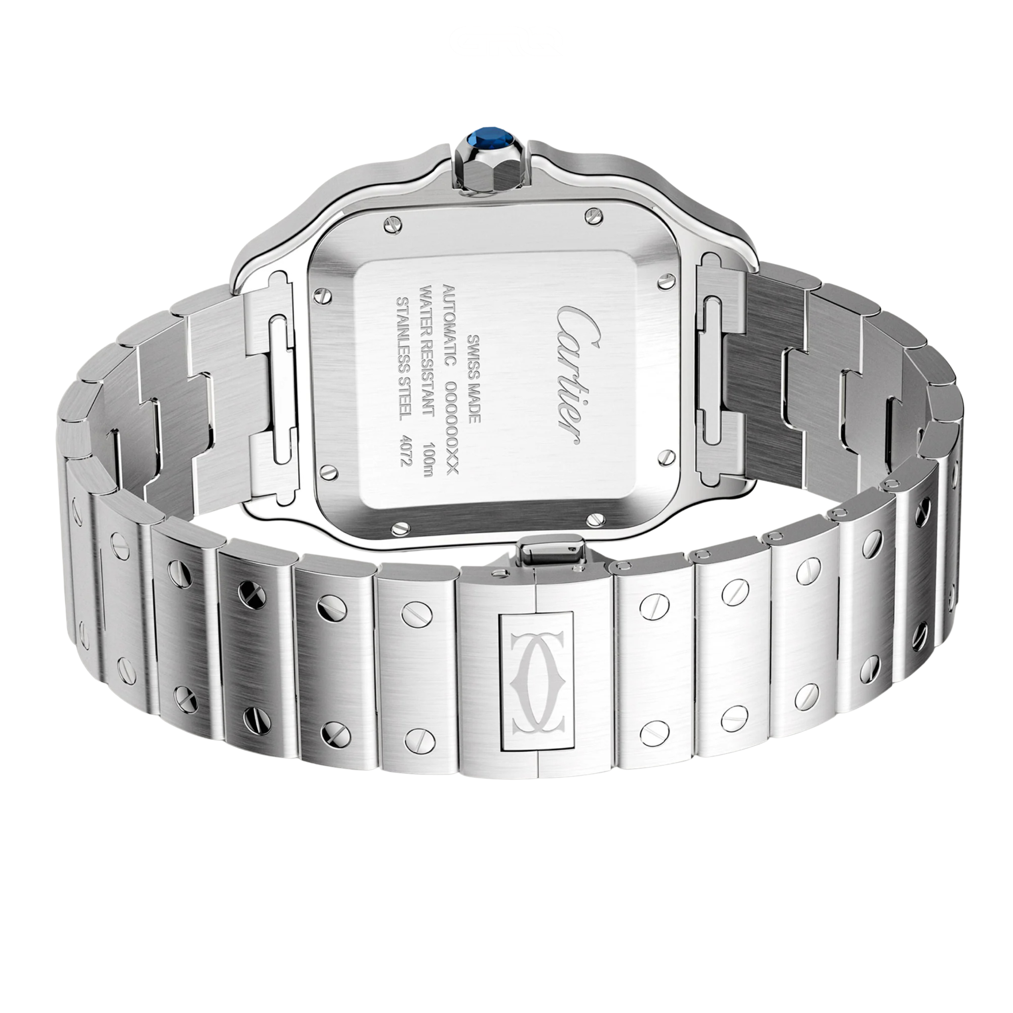 Cartier Santos de Automatic White Dial Silver Watch – White & Silver & Dial