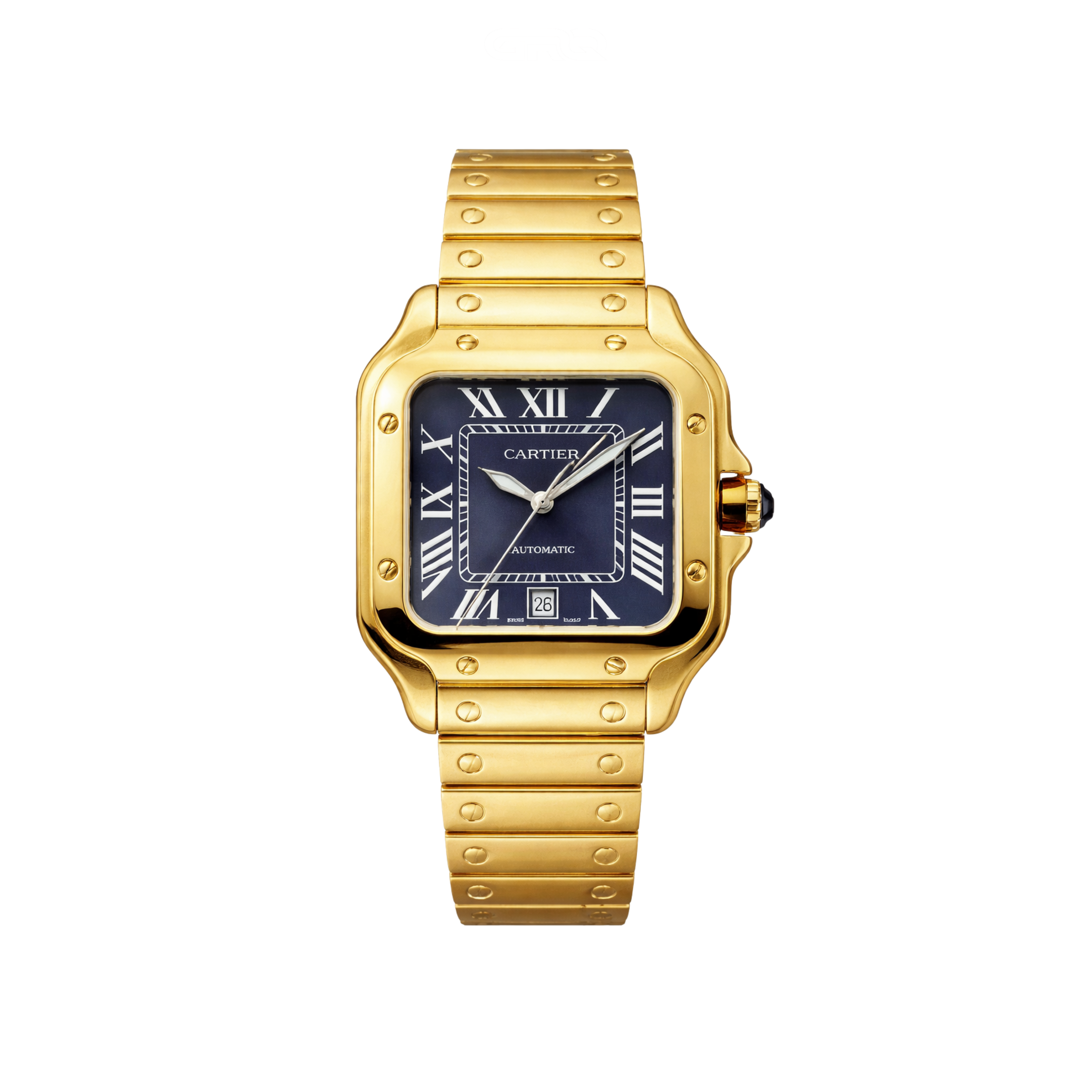 Cartier Santos de Golden Steel Blue Dial Watch – Blue & Dial