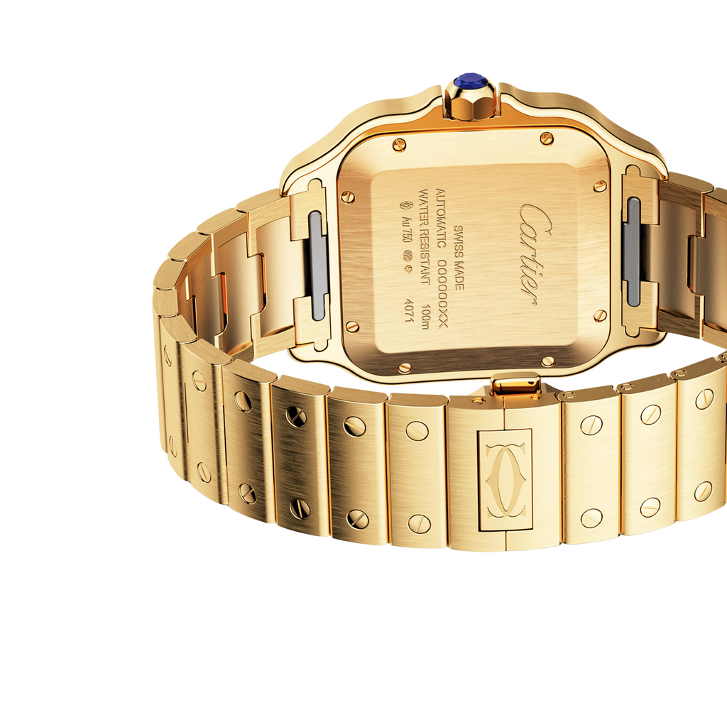 Cartier Santos de Golden Steel Blue Dial Watch – Blue & Dial