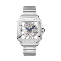 Cartier Santos de Skeleton Steel Watch
