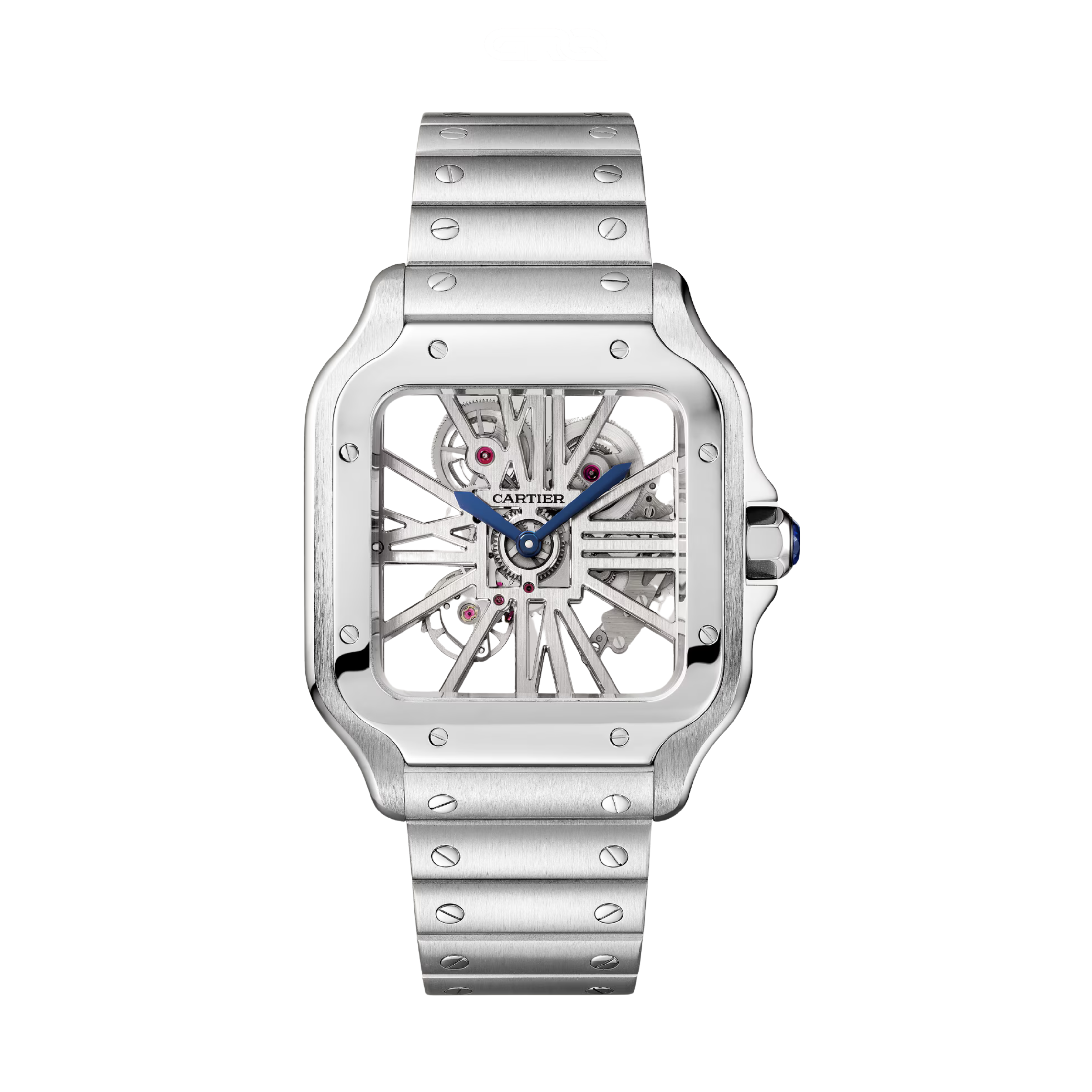 Cartier Santos de Skeleton Steel Watch