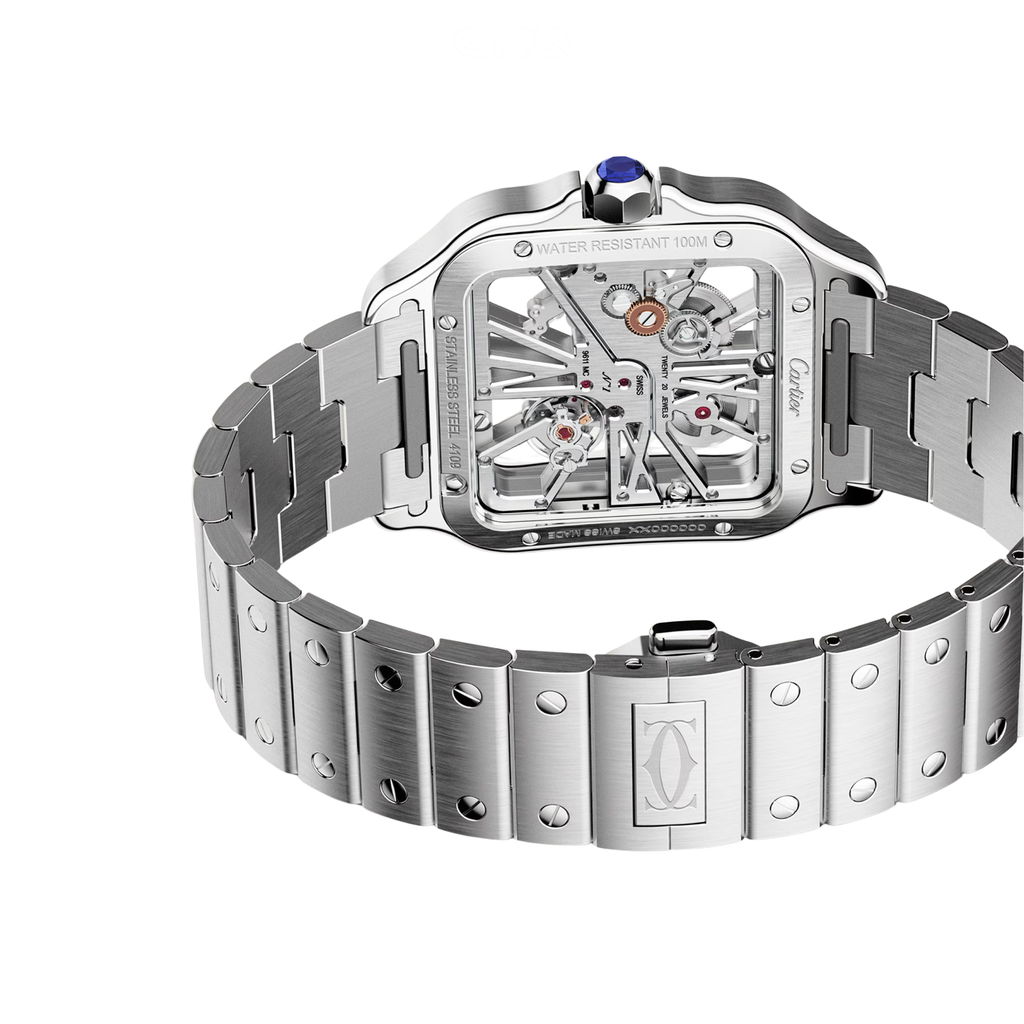 Cartier Santos Skeleton Two-Tone Steel & Yellow Gold Watch