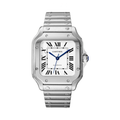 Cartier Santos de Stainless Steel Silvered Watch