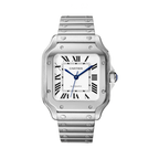 Cartier Santos de Stainless Steel Silvered Watch