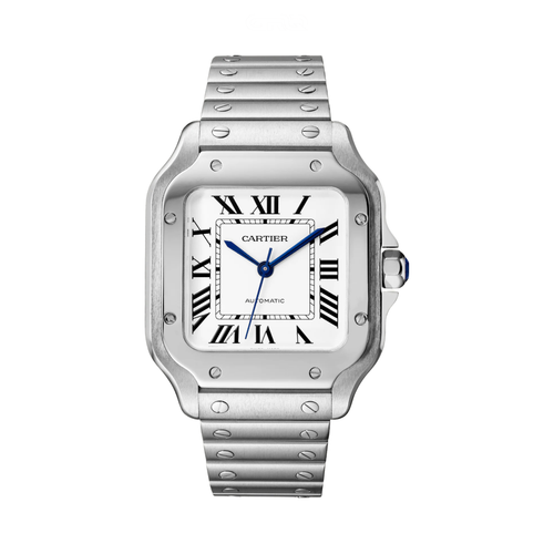 Cartier Santos de Stainless Steel Silvered Watch