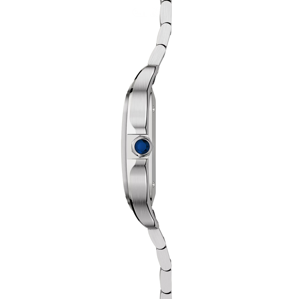 Cartier Santos de Stainless Steel Silvered Watch