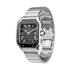 Cartier Santos de Stainless Steel With Green Sunburst Dial Watch