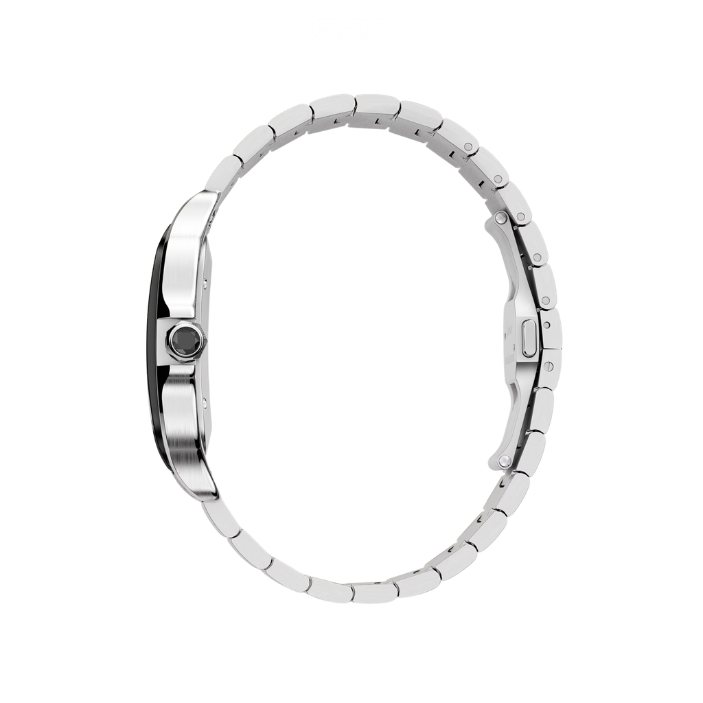Cartier Santos de Stainless Steel With Green Sunburst Dial Watch