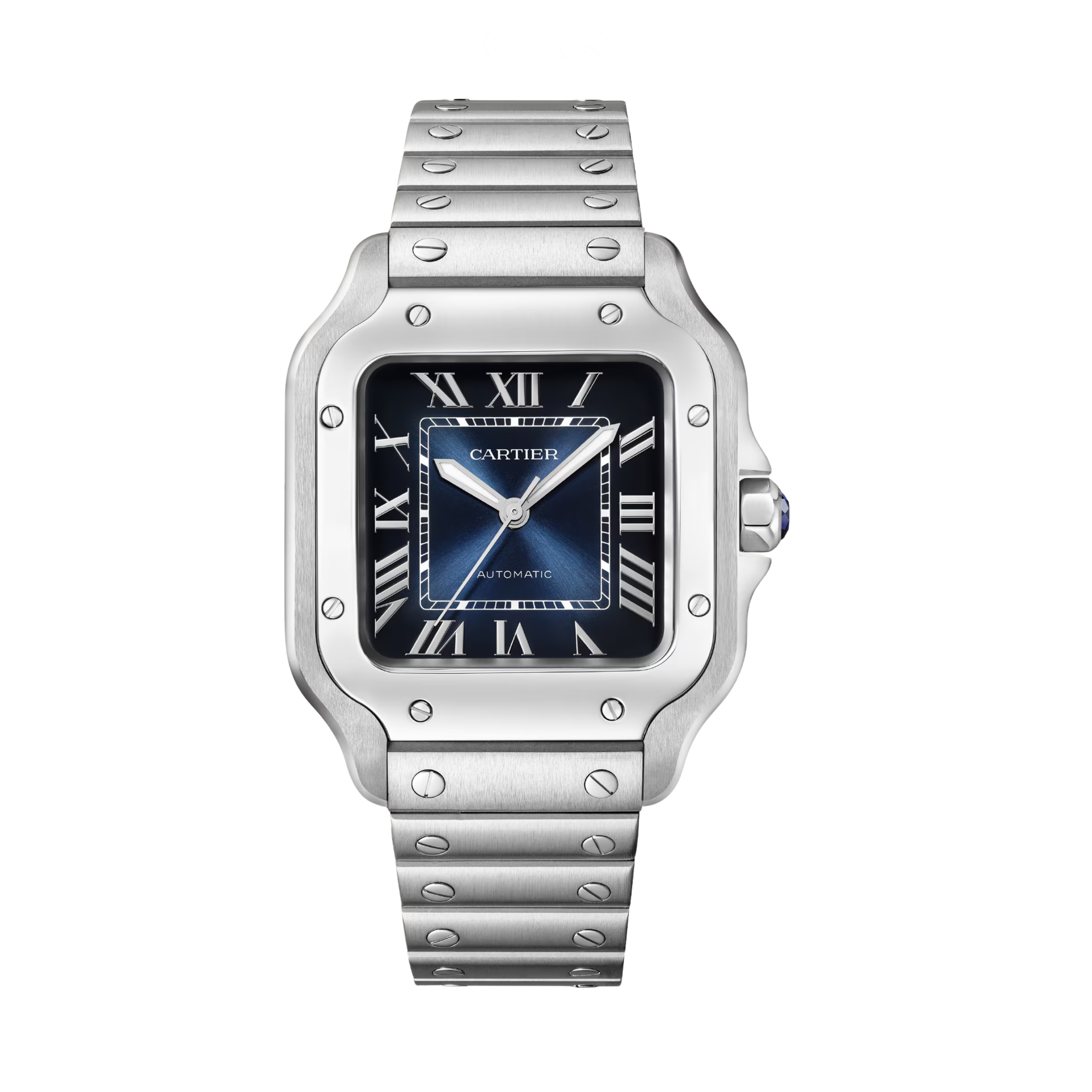 Cartier Santos de Steel Blue Dial 15feb 079 Watch