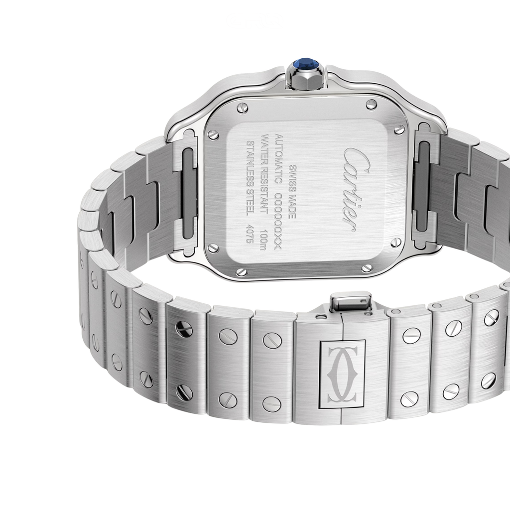 Cartier Santos de Steel Blue Dial 15feb 079 Watch