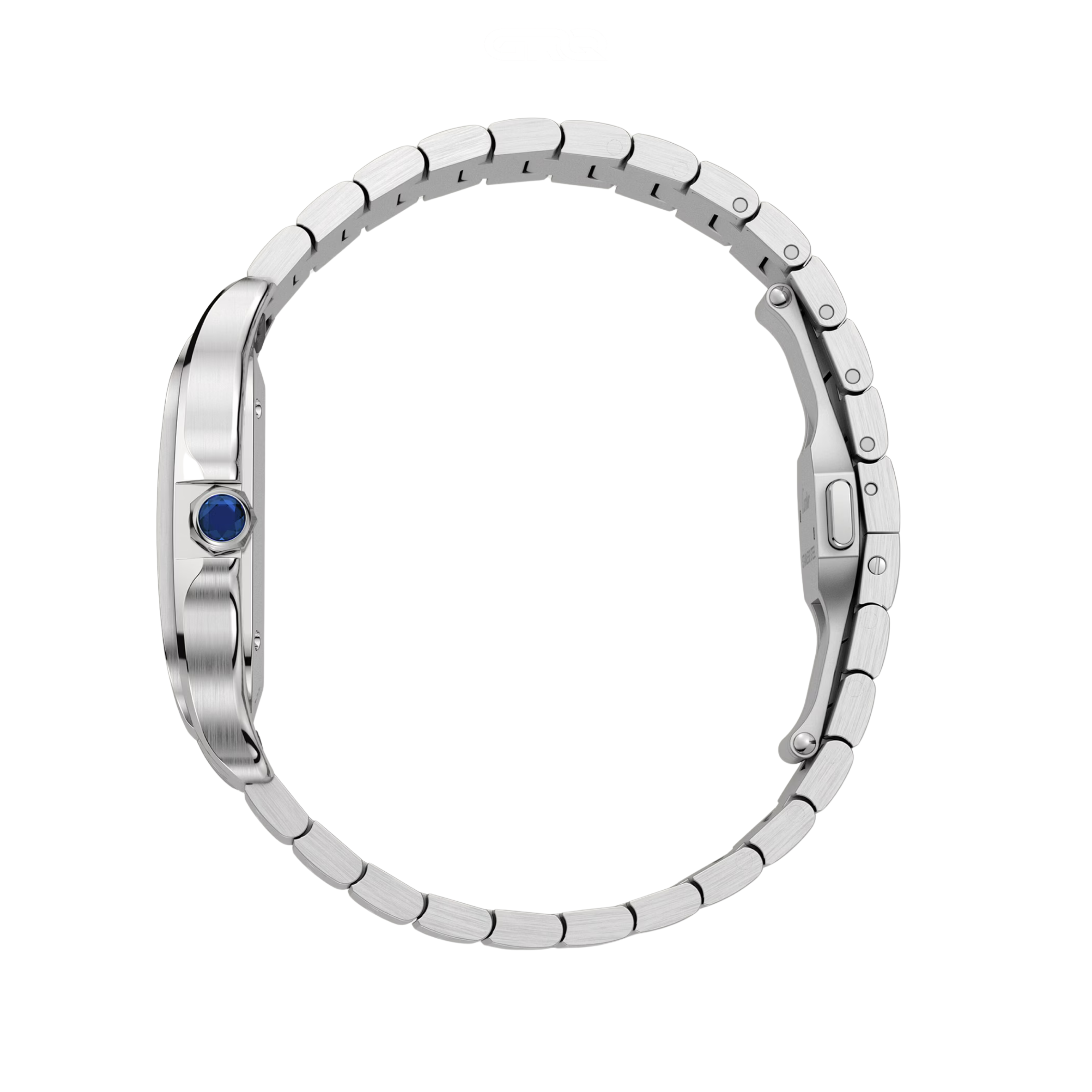 Cartier Santos de silver & Graduated Green Dial Watch