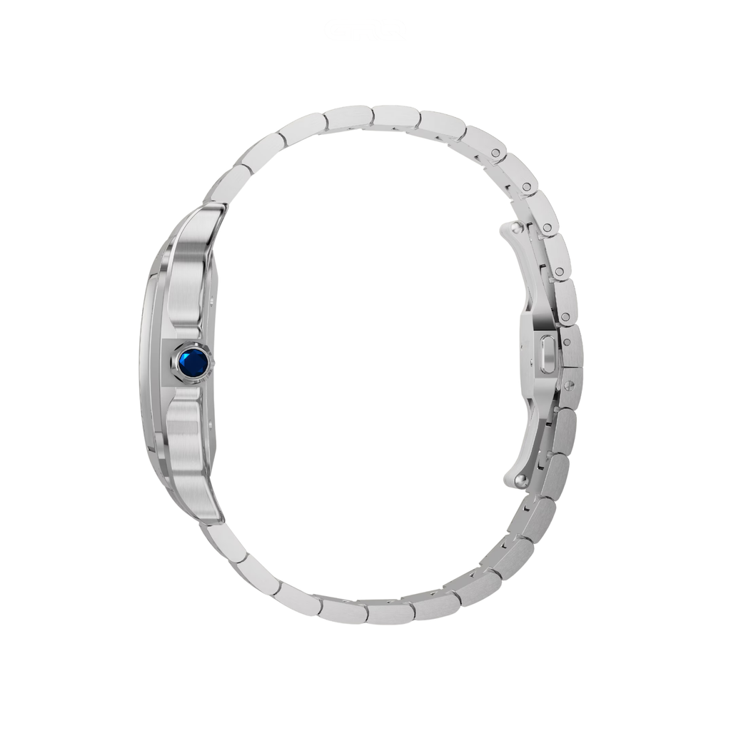 Cartier Santos de Steel Blue Dial 15feb 079 Watch