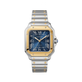 Cartier Santos de Two-Tone Blue Dial Large Watch – Blue & Dial
