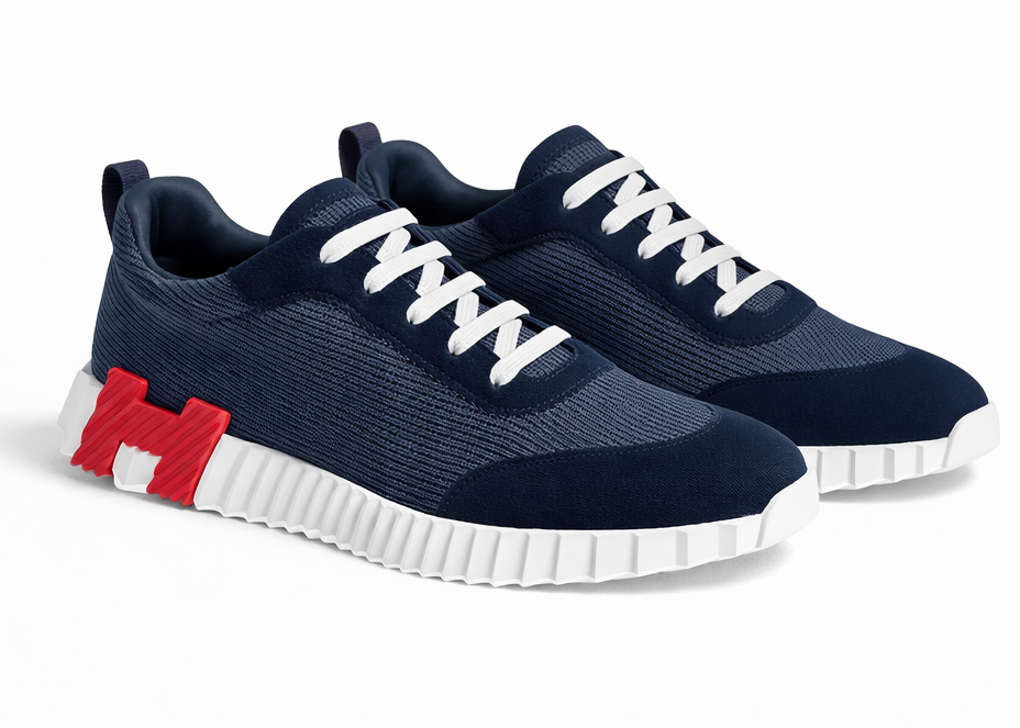 Hermès Bouncing Navy Blue Sneaker – Men’s Edition