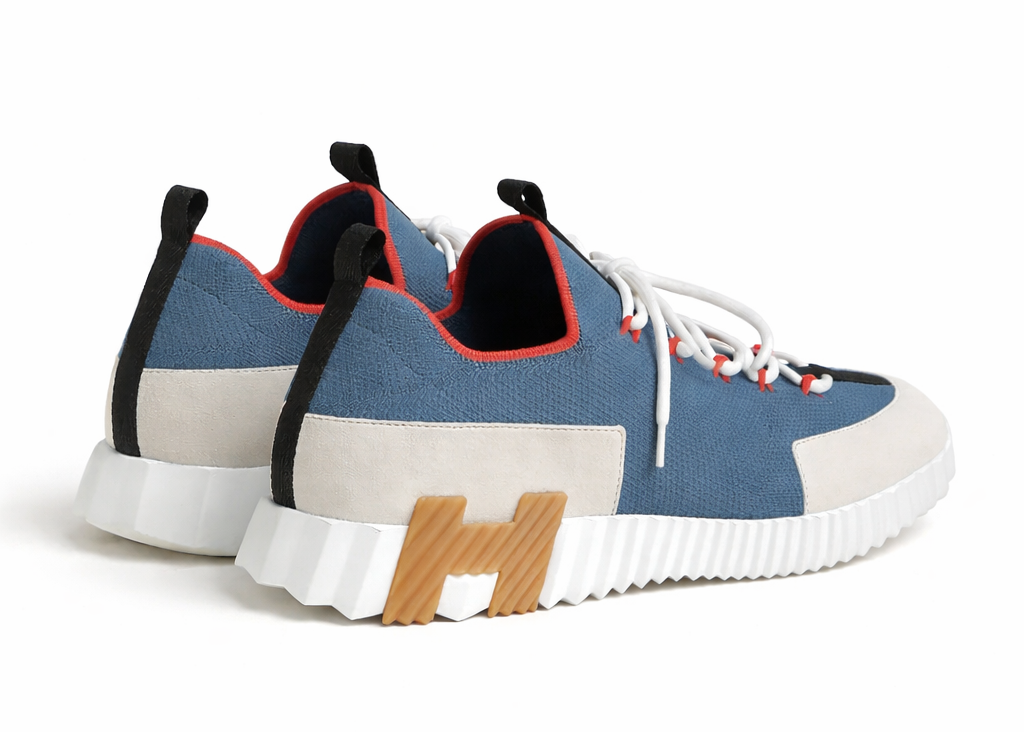 Hermès Lift Multicolore Bleu Turquin Slip-On Sneaker – Men’s Edition