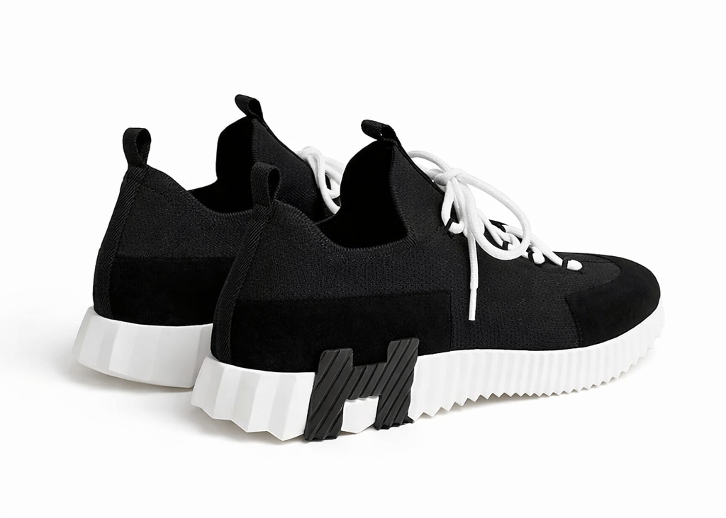 Hermès Lift Black & White Slip-On Sneaker – Men’s Edition