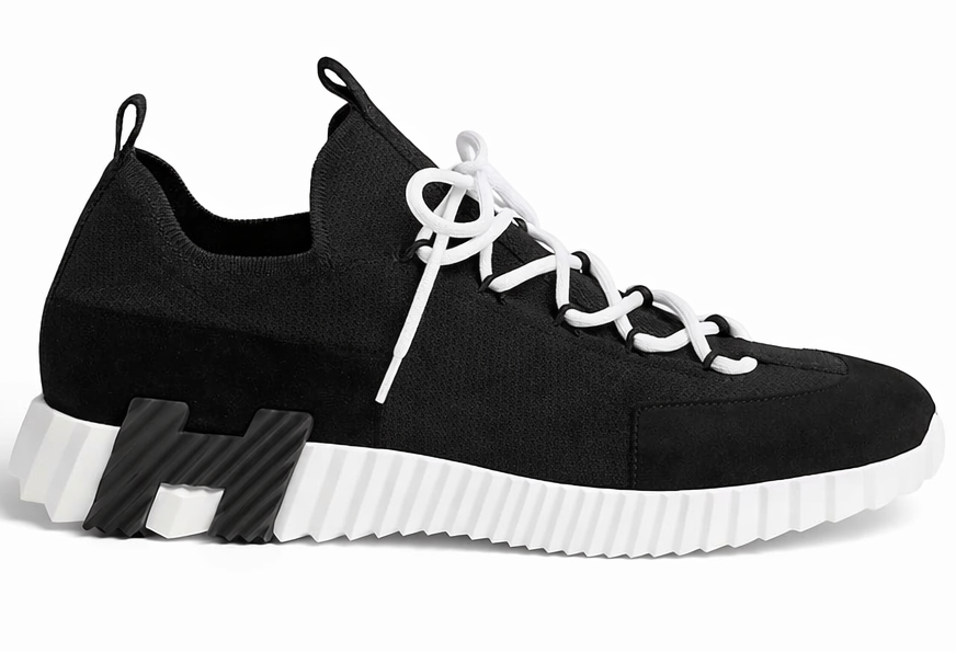 Hermès Lift Black & White Slip-On Sneaker – Men’s Edition