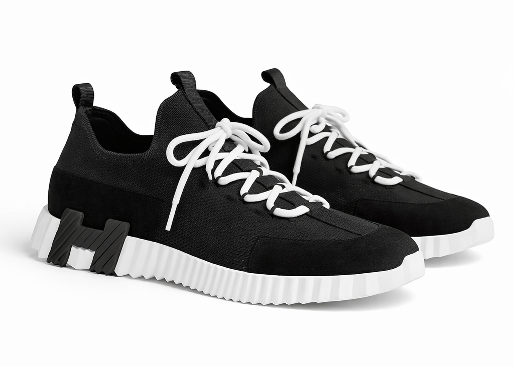 Hermès Lift Black & White Slip-On Sneaker – Men’s Edition