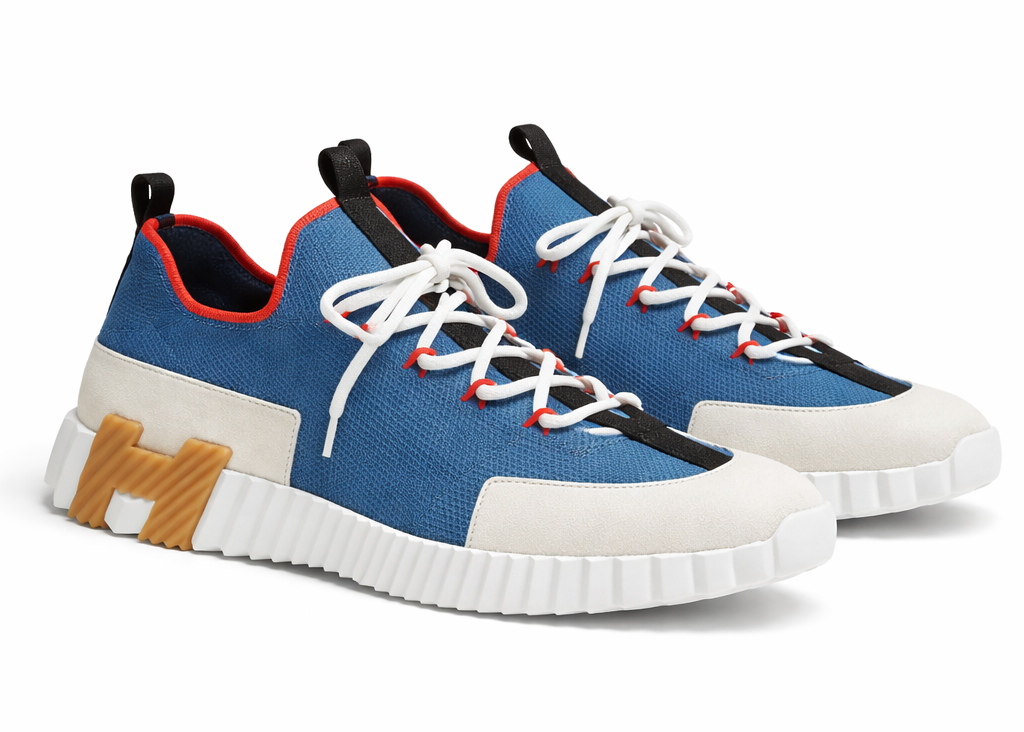 Hermès Lift Multicolore Bleu Turquin Slip-On Sneaker – Men’s Edition