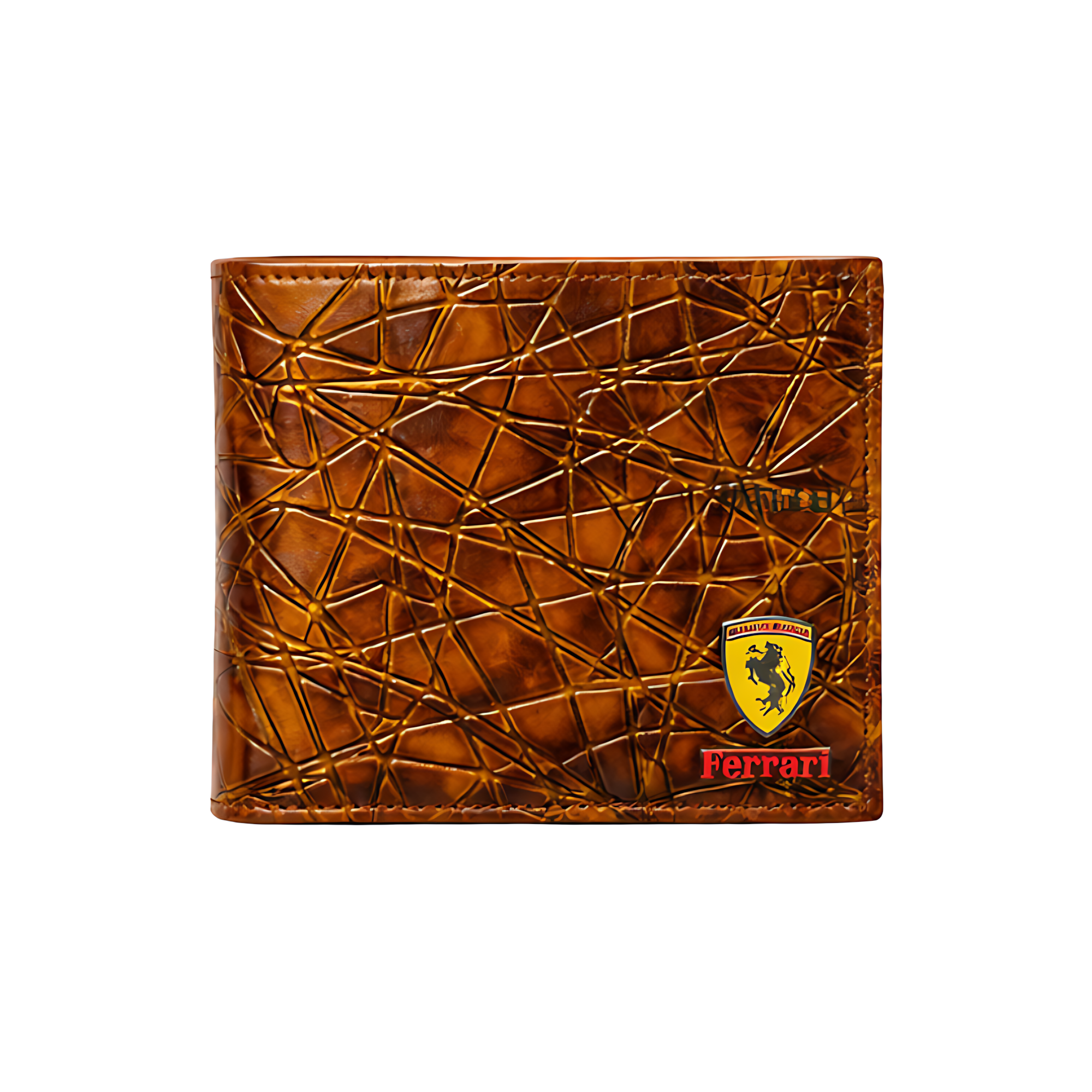 Ferrari Bi Fold Brown Black Leather Wallet – Black & Brown & Leather