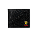 Ferrari Bi Fold Black Leather Horse Wallet – Black & Leather