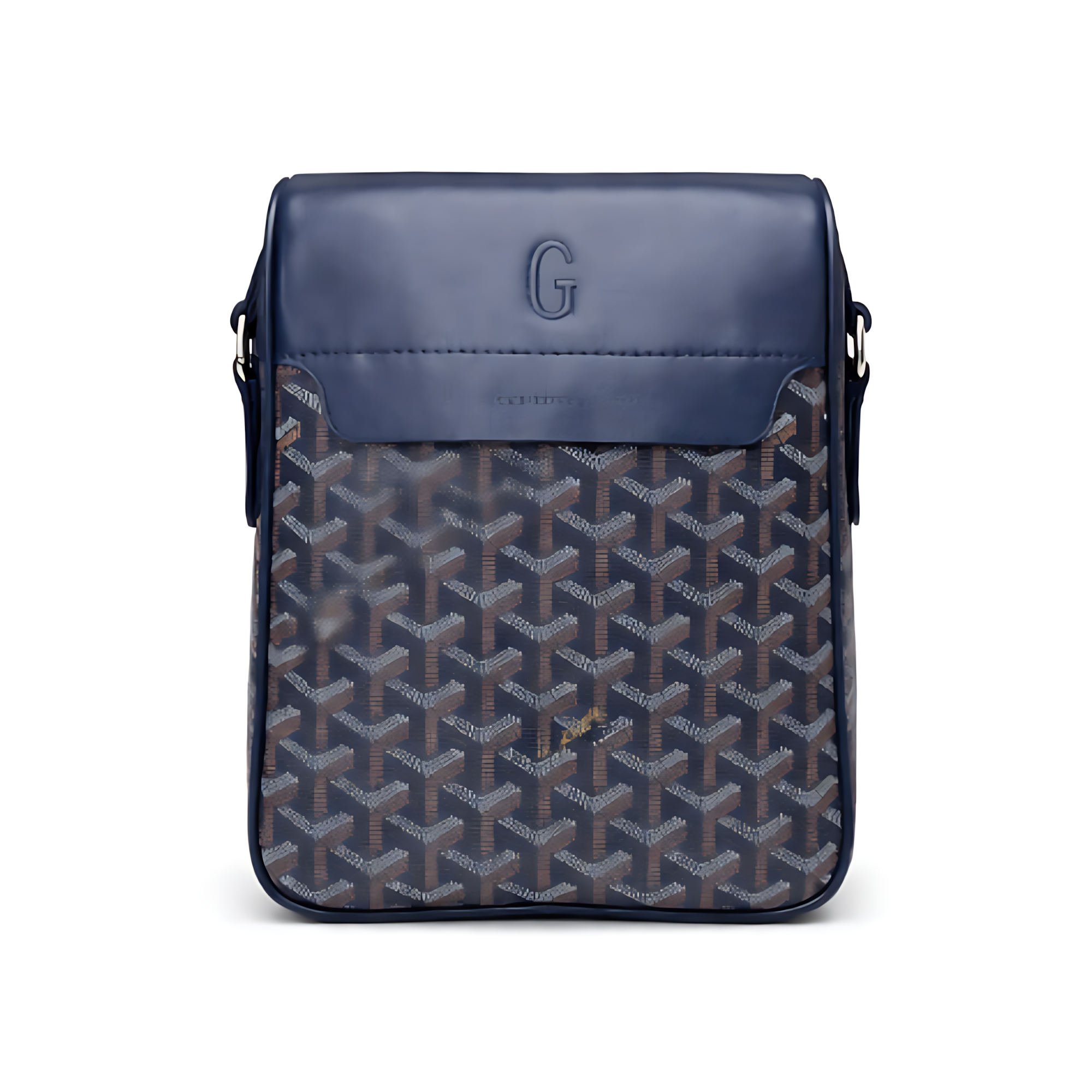 Goyard Belvedere Blue Crossbody Bag