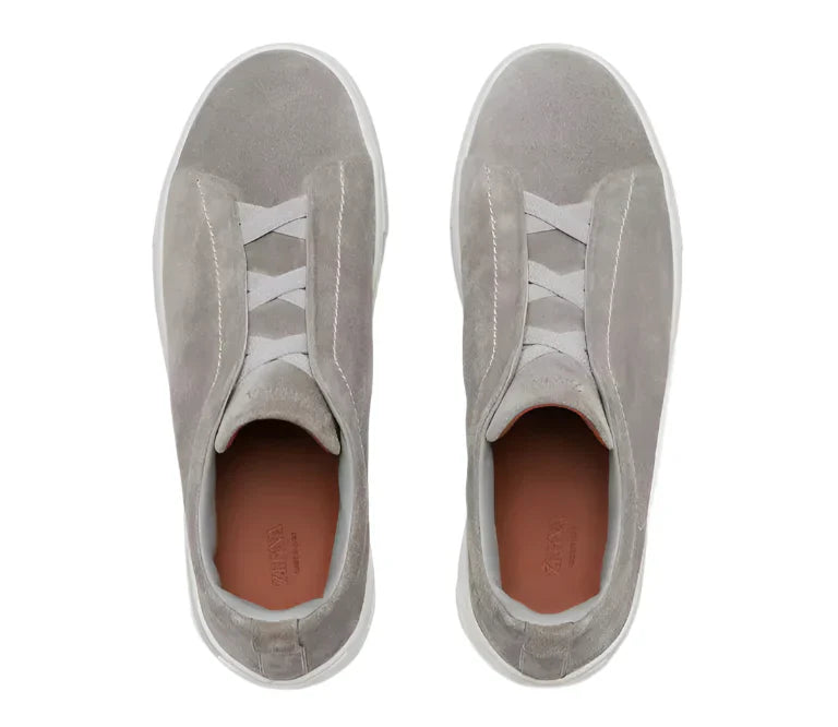 Zegna Triple Stitch Grey Sneaker – Men’s Edition