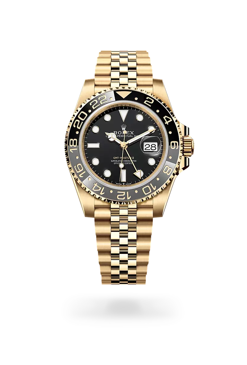 Rolex GMT-Master II Yellow Gold Black Dial Watch – Black & Gold & Yellow