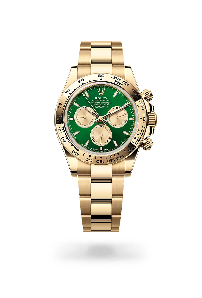 Rolex Yellow Gold Green Dial Watch – Gold & Green & Yellow