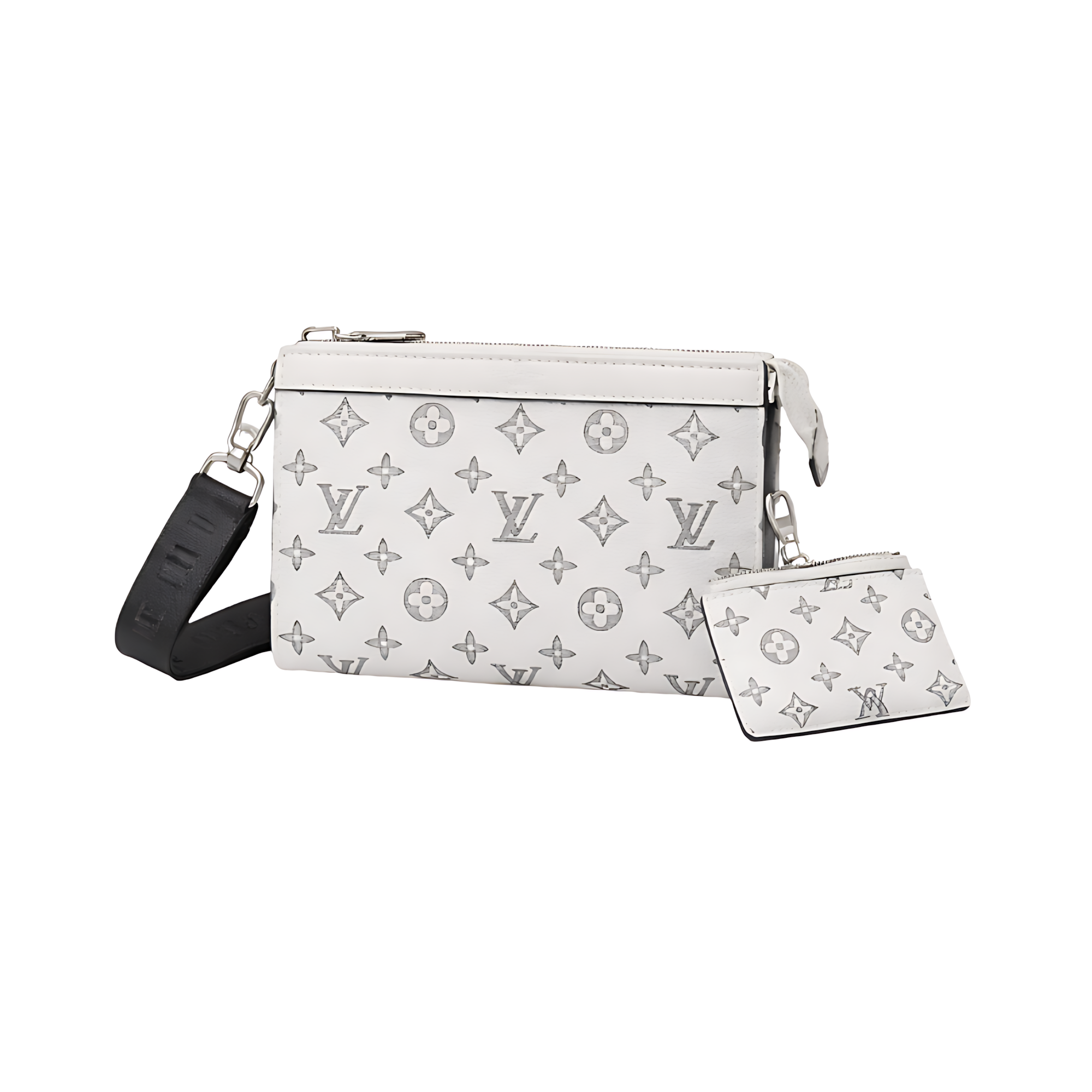 Louis Vuitton LV Logo White Pouch – White & Logo