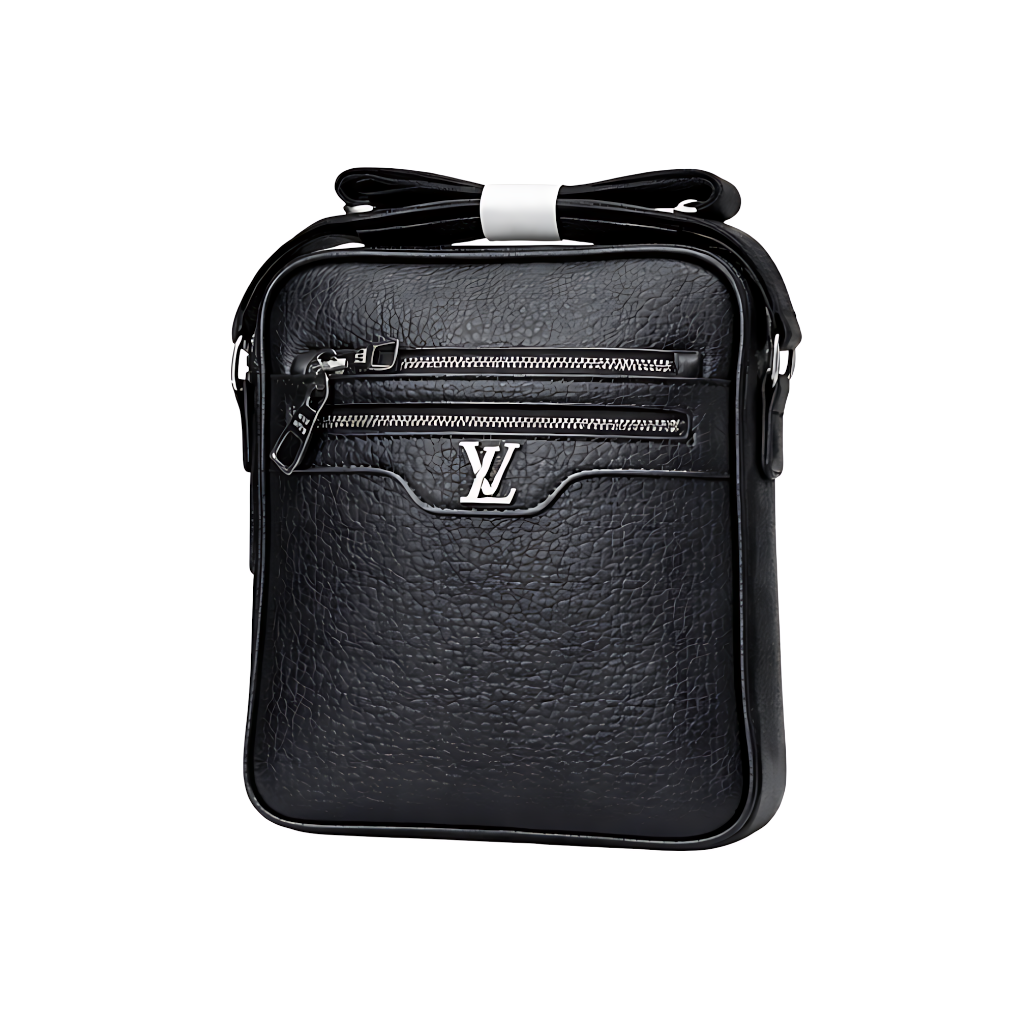Louis Vuitton Black Leather LV Crossbody Bag – Black & Leather
