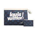 Louis Vuitton Black Blue Black LV Pouch – Black & Blue
