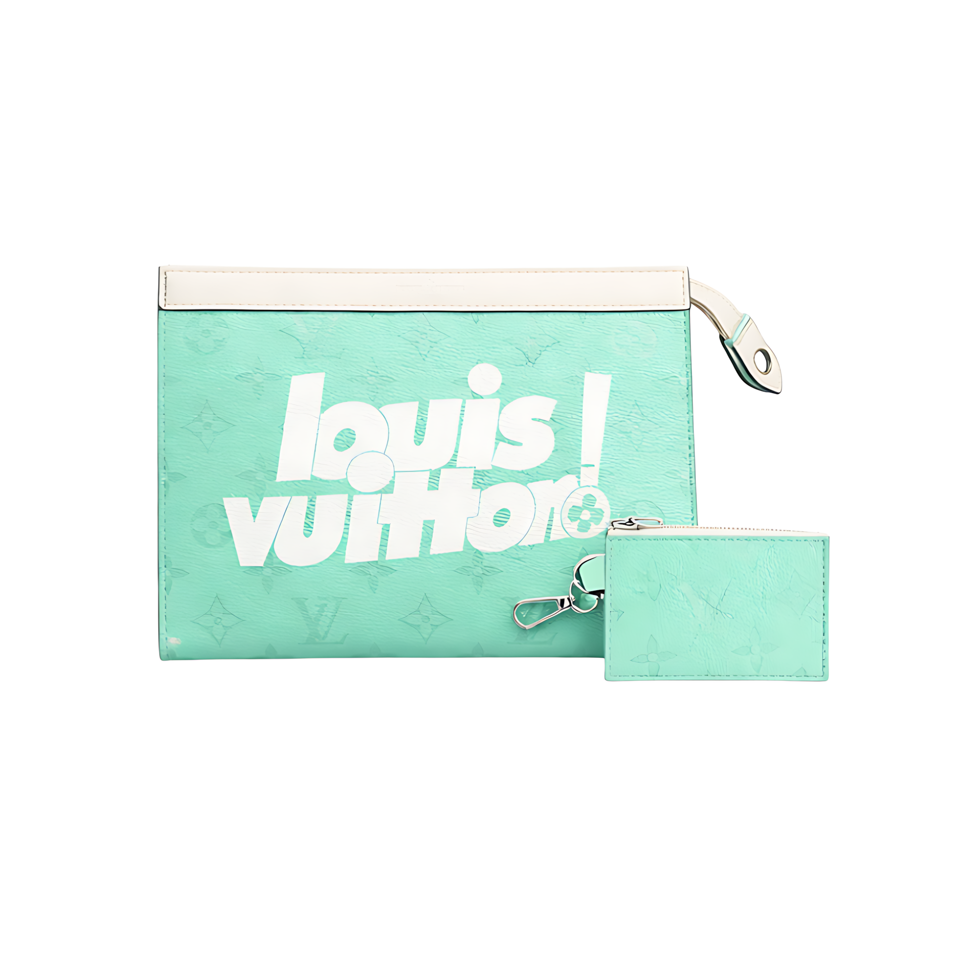 Louis Vuitton Black Sea Green LV Pouch – Black & Green & Sea Green