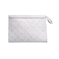 Louis Vuitton White LV Design Pouch