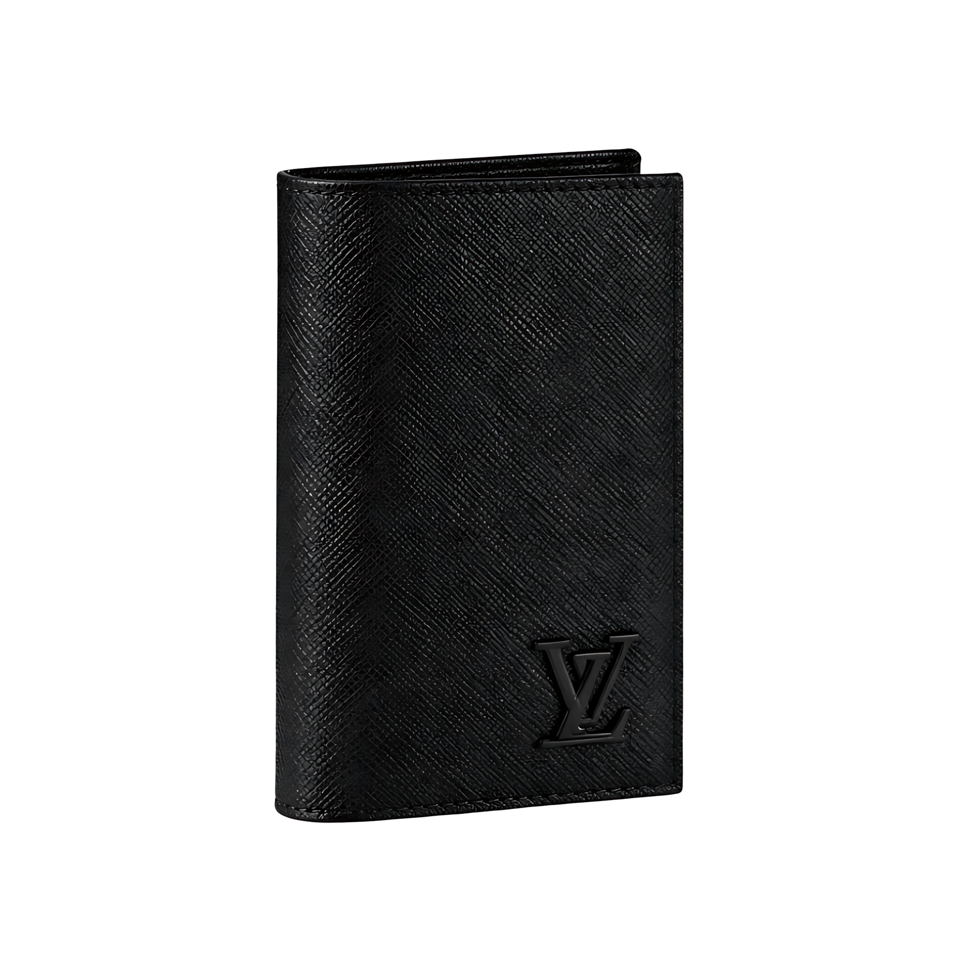 Louis Vuitton Plain Black Leather Design Wallet – Black & Leather