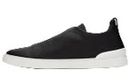 Zegna Triple Stitch Black Leather Sneaker – Men’s Edition