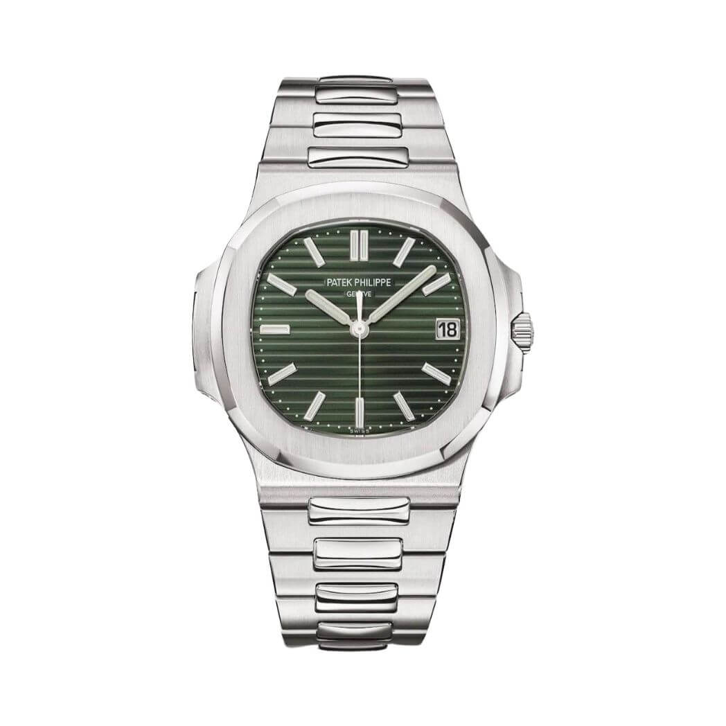 Patek Philippe Nautilus Sunburst Olive Green Dial Watch – Green & Olive Green & Dial
