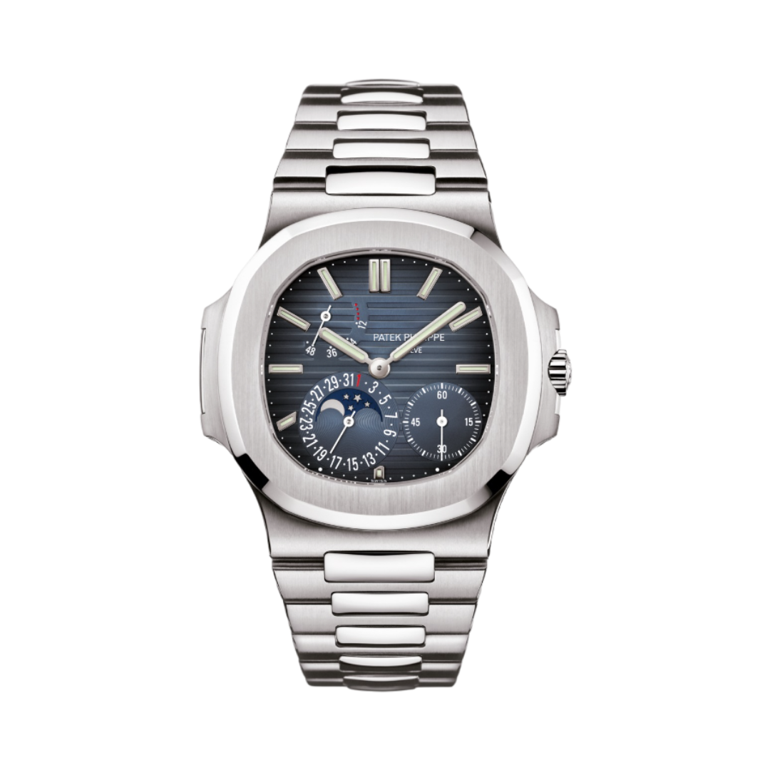 Patek Philippe Nautilus Moon Phase Blue Dial Watch – Blue & Dial