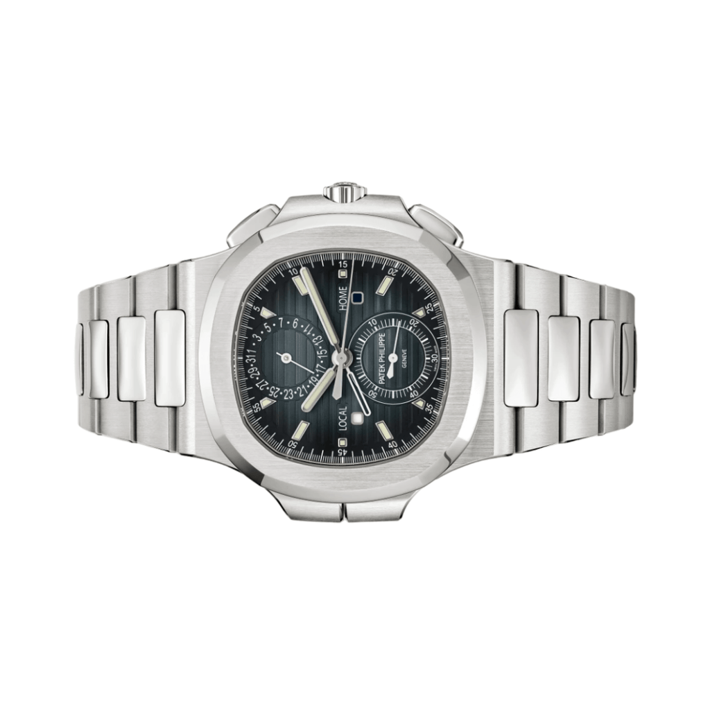 Patek Philippe Nautilus Time Sunburst Blue Dial Watch – Blue & Dial