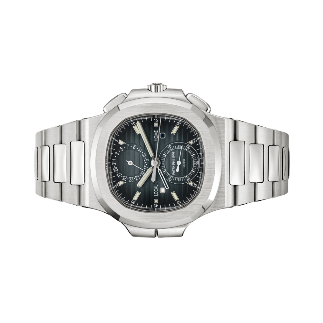 Patek Philippe Nautilus Time Sunburst Blue Dial Watch – Blue & Dial